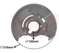 VAN WEZEL Chapa protectora contra salpicaduras, disco de freno para BMW: Série 3, Z3, M3 (Ref: 0640372)