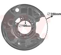 VAN WEZEL Chapa protectora contra salpicaduras, disco de freno para MERCEDES-BENZ LK Classe SLK LC (Ref: 3032374)