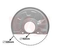 VAN WEZEL Chapa protectora contra salpicaduras, disco de freno para MITSUBISHI: Carisma, Space Star & VOLVO: S40, V40 (Ref: 5940371)