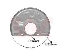 VAN WEZEL Chapa protectora contra salpicaduras, disco de freno para MITSUBISHI: Carisma, Space Star & VOLVO: S40, V40 (Ref: 5940372)