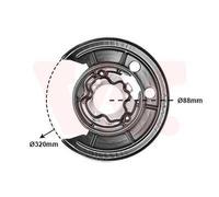 VAN WEZEL Chapa protectora contra salpicaduras, disco de freno para PEUGEOT: Boxer & FIAT: Ducato & CITROËN: Jumper, Relay (Ref: 1651373)