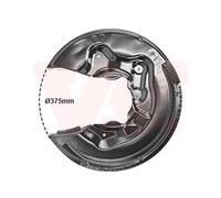 VAN WEZEL Chapa protectora contra salpicaduras, disco de freno para SKODA: Superb & AUDI: RS Q3, A3, S3, RS3 & VOLKSWAGEN: Golf, Passat (Ref: 0334378)