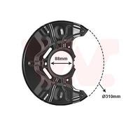 VAN WEZEL Chapa protectora contra salpicaduras, disco de freno para TOYOTA: Avensis (Ref: 5307371)
