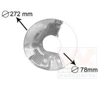 VAN WEZEL Chapa protectora contra salpicaduras, disco de freno para VOLKSWAGEN: Polo, Derby & AUDI: 50 (Ref: 5823372)