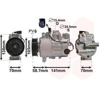VAN WEZEL Compresor, aire acondicionado para AUDI: A5, A6, Q5, A4 & SEAT: Exeo (Ref: 0300K279)