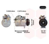 VAN WEZEL Compresor, aire acondicionado para BMW: Série 3, Série 6, Série 5 (Ref: 0600K385)