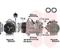 VAN WEZEL Compresor, aire acondicionado para FIAT: Ducato & PEUGEOT: Boxer & CITROËN: Jumper, Relay (Ref: 1700K366)