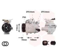 VAN WEZEL Compresor, aire acondicionado para FORD: C-Max, Focus, Kuga, Mondeo (Ref: 1801K702)