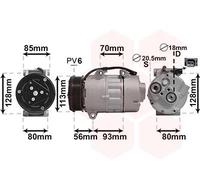 VAN WEZEL Compresor, aire acondicionado para FORD: S-Max, Galaxy, Mondeo & VOLVO: S80 (Ref: 1800K416)