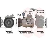 VAN WEZEL Compresor, aire acondicionado para HYUNDAI: Tucson & KIA: Sportage (Ref: 8300K146)