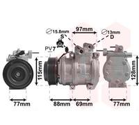 VAN WEZEL Compresor, aire acondicionado para KIA: Sorento (Ref: 8300K124)