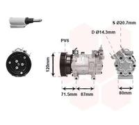 VAN WEZEL Compresor, aire acondicionado para RENAULT: Clio, Kangoo, Mégane Classic, Mégane, Symbol - Thalia, Thalia & NISSAN: Kubistar (Ref: 4300K281)