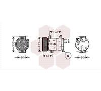 VAN WEZEL Compresor, aire acondicionado para RENAULT: Laguna (Ref: 4300K404)