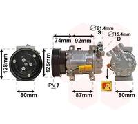 VAN WEZEL Compresor, aire acondicionado para RENAULT: Twingo, Clio (Ref: 4300K452)