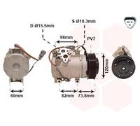 VAN WEZEL Compresor, aire acondicionado para TOYOTA: Land Cruiser (Ref: 5300K726)