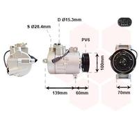 VAN WEZEL Compresor, aire acondicionado para VOLKSWAGEN: Amarok, Transporter (Ref: 5800K356)