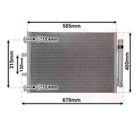 VAN WEZEL Condensador Aire Acondicionado para Ford C-Max II Dxa / CB7 Ceu Focus