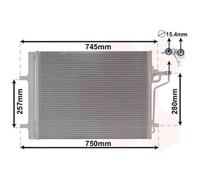 VAN WEZEL Condensador Aire Acondicionado para Ford C-Max II Dxa / CB7 Ceu Grand