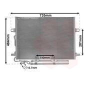 VAN WEZEL Condensador Aire Acondicionado para Mercedes-Benz Clase E W211 S211