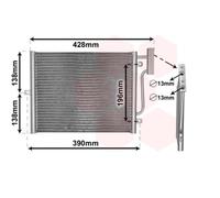 VAN WEZEL Condensador Aire Acondicionado para Porsche Boxster 986 911 Cabrio 996