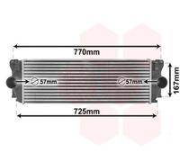 VAN WEZEL Intercooler De Aire A Aire De Aluminio Para Mercedes-Benz Sprinter 3-T