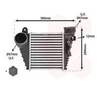 VAN WEZEL Intercooler Refrigerado por Aire Aluminio para Audi A3 VW Golf IV