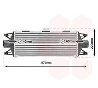 VAN WEZEL Intercooler Refrigerado por Aire Aluminio para Iveco Daily III Bus