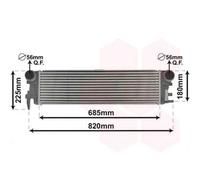 VAN WEZEL Intercooler Refrigerado por Aire Aluminio para Mercedes-Benz Clase V