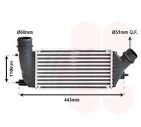 VAN WEZEL Radiador de admisión, intercooler para TOYOTA: Proace & CITROËN: Jumpy, C8, Dispatch & FIAT: Scudo & PEUGEOT: Expert, 807 (Ref: 09004270)