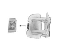 VAN WEZEL Luz De Giro Espejo Exterior Derecho Blanco Para Fiat Ducato