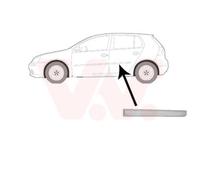 VAN WEZEL Ornamento Listón Protector Puerta Trasera Izquierda para VW Golf V 1K1