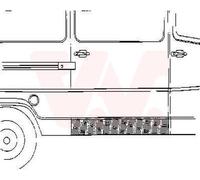 VAN WEZEL Panel Lateral Derecho para Mercedes-Benz T1 Bus Camión/Chasis