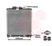 VAN WEZEL Radiador De Agua Aletas Soldadas Para Honda Civic VI Hatchback EJ EK