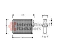 Van Wezel Autoparts Radiador de calefacción 59006110 para Volvo S80 S60 V70 XC70 XC90