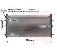 VAN WEZEL Radiador Mecánico Para VW Transporter IV Bus 70XB 70XC