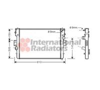 VAN WEZEL Radiador refrigeración del motor Ancho de red 440mm Longitud de red 649mm Profundidad de red 34mm Compatible con IVECO DAILY III Caja/Chasis 28002057