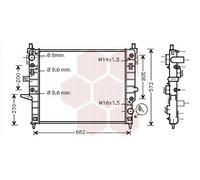VAN WEZEL Radiador refrigeración del motor Ancho de red 555mm Longitud de red 609mm Profundidad de red 30mm Compatible con MERCEDES-BENZ Clase M W163 30002271