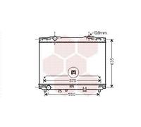 VAN WEZEL Radiador refrigeración del motor Ancho de red 640mm Longitud de red 575mm Profundidad de red 26mm Compatible con KIA SORENTO I JC 83002127