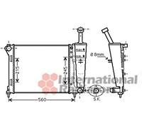 VAN WEZEL 17002345 Radiador, refrigeración del motor