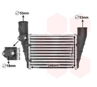VAN WEZEL Refrigerador Intermedio por Aire Aluminio para Audi A4 Avant A6