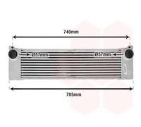 VAN WEZEL Refrigerador Intermedio por Aire Aluminio para Mercedes-Benz