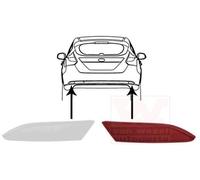 Van Wezel Autoparts Reflector catadióptrico 1945940 para Ford Focus – Derecha sin portalámparas