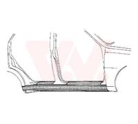 VAN WEZEL Umbral Derecho Compatible Para VW Golf III 1H1 Vento 1H2 1H5