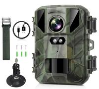 VanBangTec Cámara de Caza 50MP 4K, Camara Fototrampeo Impermeable IP66, 20M Camara de Caza Nocturna 850nm Brillo IR LED, Sensor de Movimiento de 120°, Tarjeta de Memoria No Incluida