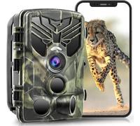VanBangTec Cámara de Caza WiFi 36MP 4K con App Bluetooth, Camara Fototrampeo Nocturna con 850nm IR LED, Camara Caza IP66 Impermeable con Tarjeta de Memoria de 32GB, para la Vigilancia de la Fauna