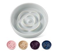 vancasso Cuenco de comida lenta para perros, 0.6 tazas, cuenco de cerámica para comedores rápidos, cuenco de laberinto de rompecabezas para perros y gatos pequeños, antideslizante y duradero, color