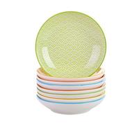 vancasso serie NATSUKI Platos Hondos 8 piezas Juego de Vajillas de Porcelana Colores Vajillas Japonesa