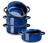 vancasso STARRY Cuencos de Sopa con Asas, Cuencos Soperos de Cebolla de Gres, Juego de Cuencos de 30 Oz para Cereales, Pasta, Chile, Guiso, Apto para Horno, Microondas, Lavavajillas, Juego de 4