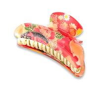 Vance Clip SAKURA, clip para el pelo, clip de plátano, accesorio para el cabello, adorno para el pelo, estilo japonés, patrón japonés (Hair Vance Big / Rojo)