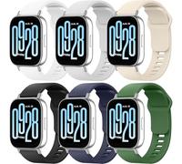 Vancle 6 Piezas Correas Compatible con Xiaomi Redmi Watch 5 Active/Redmi Watch 5 Lite para Mujer y Hombre, Correa de Silicona Suave, Pulseras de Repuesto Ajustable Deportiva